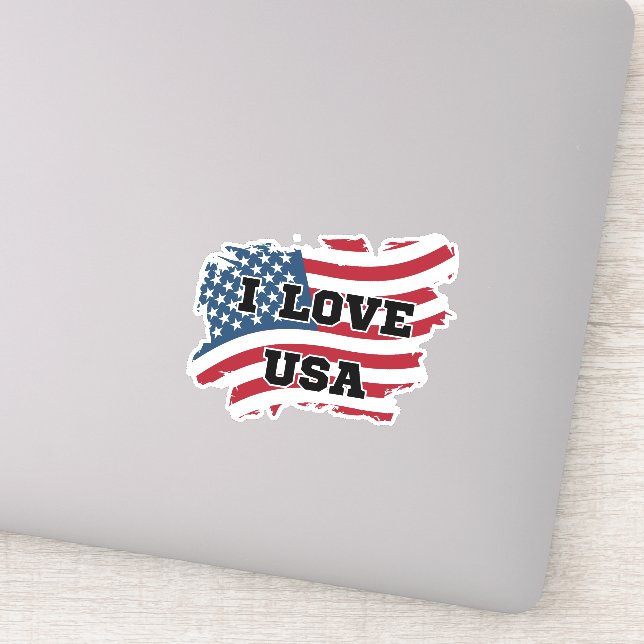 Sticker I Love USA (Détail)