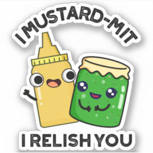Sticker I Mustard-mit Je Vous Relie Drôle Conditionnement 