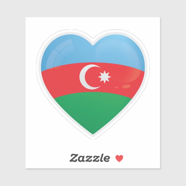 Sticker Icône d'amour Azerbaïdjan (Feuille)