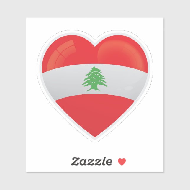 Sticker Icône d'amour du Liban (Feuille)