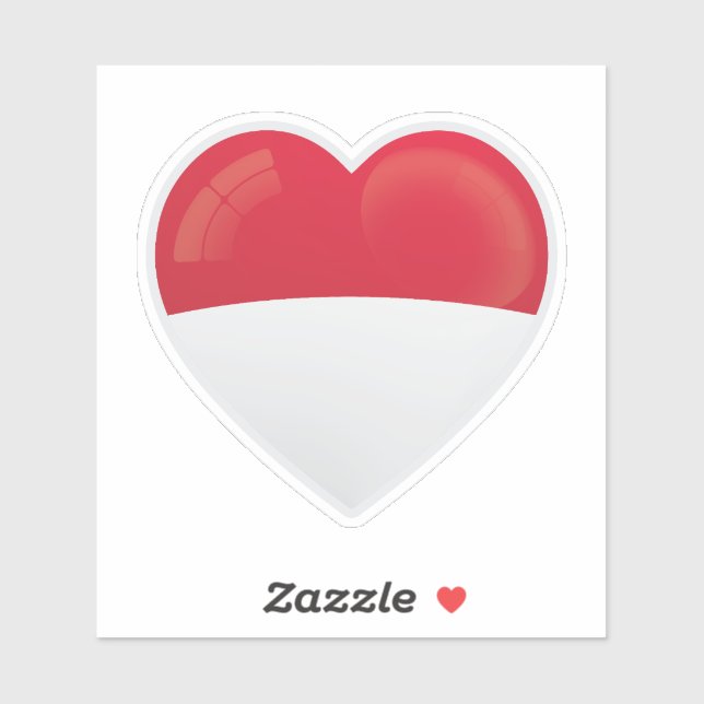 Sticker Icône d'amour Indonésie (Feuille)