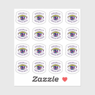 Sticker Icône de badge de l'Eyeball Visuellement endommagé