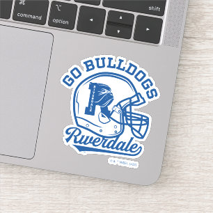 Sticker Icône de casque de football Go Bulldogs