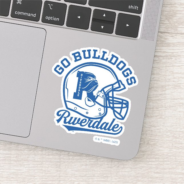 Sticker Icône de casque de football Go Bulldogs (Détail)
