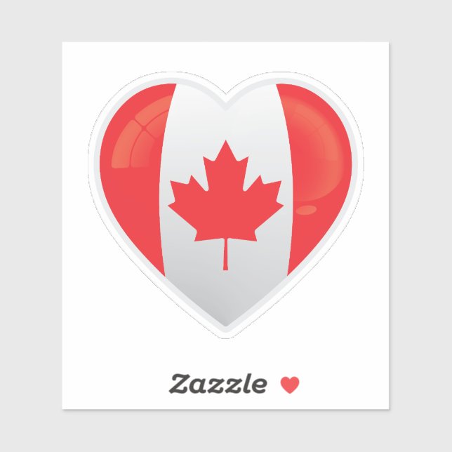Sticker Icône de l'amour au Canada (Feuille)