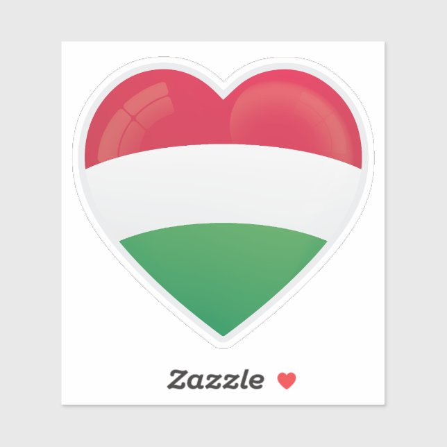 Sticker Icône de l'amour en Hongrie (Feuille)