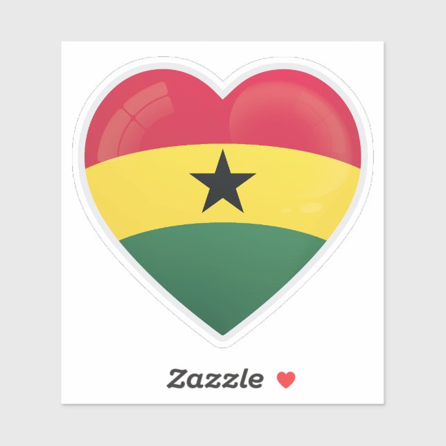 Sticker Icône de l'amour ghanéen (Feuille)