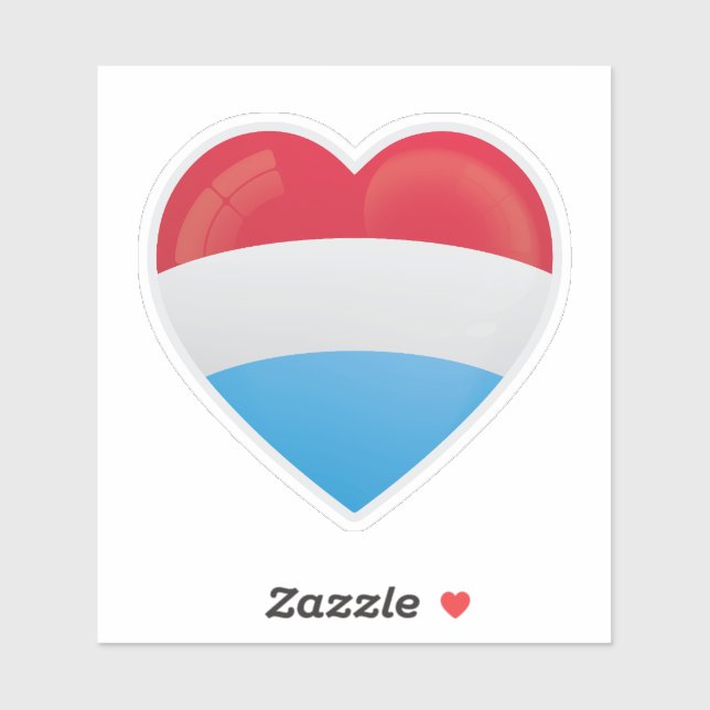 Sticker Icône de l'amour luxembourgeois (Feuille)