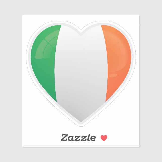 Sticker Icône Irlande Love (Feuille)