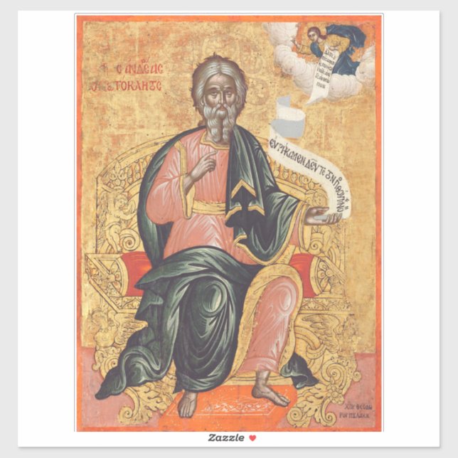 Sticker Icône orthodoxe de saint André l'apôtre (Feuille)