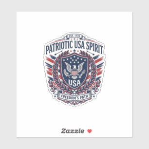 Sticker Icônes et symboles du bouclier de liberté patrioti