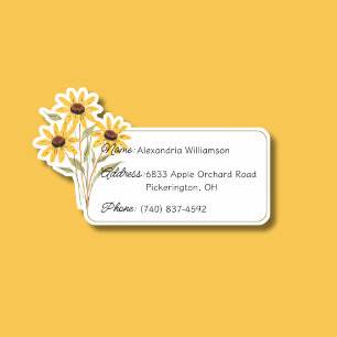 Sticker ID bagage fleur sauvage