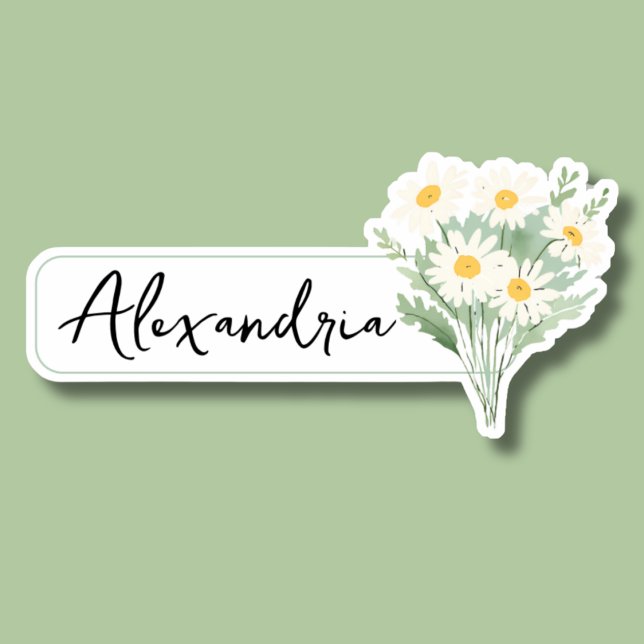 Sticker ID marguerite aquarelle (Créateur téléchargé)