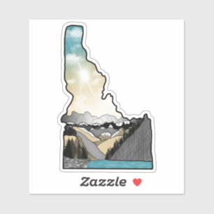 Sticker Idaho coloré