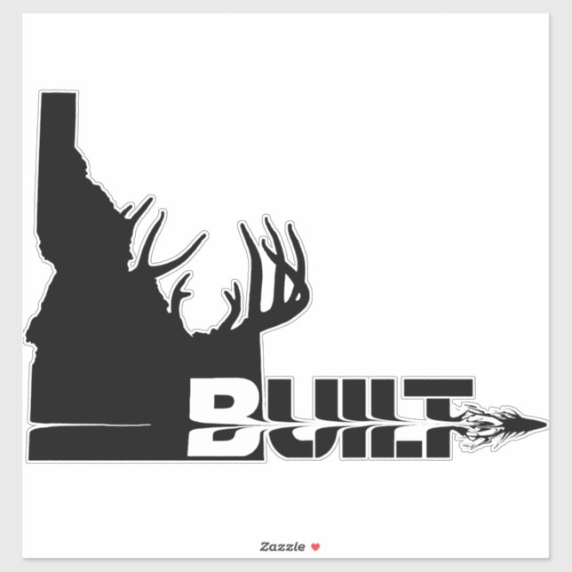 Sticker Idaho Construite Chasseur De Cerfs Vinyl Decal (Feuille)