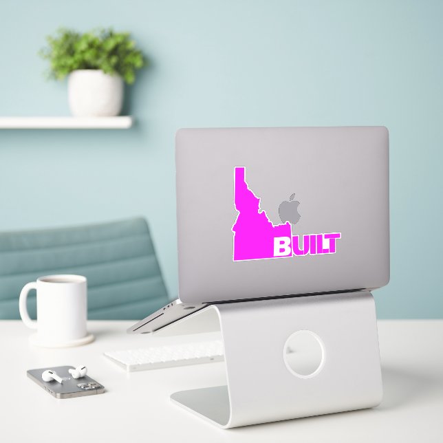 Sticker Idaho Construite en vinyle Decal Hot Rose (Ordinateur portable sur le bureau)