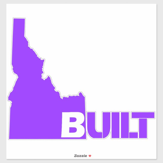 Sticker Idaho Construite Vinyl Decal Violet (Feuille)