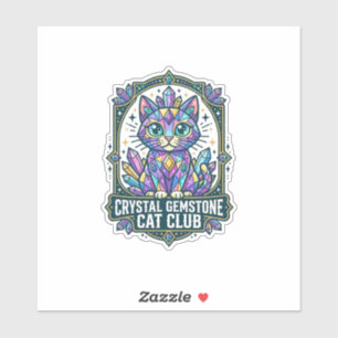Sticker Idée cadeau Crystal Gemstone Chat Maman - Crystal