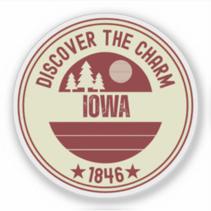 Sticker Idée cadeau pour l'État de Hawkeye - Iowa