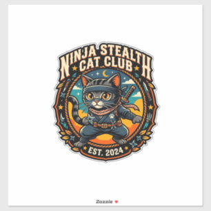 Sticker Idée cadeau pour maman de chat Ninja furtif - Ninj