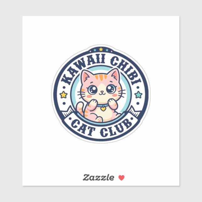 Sticker Idée de cadeau de maman chat chibi kawaii - Kawaii (Feuille)