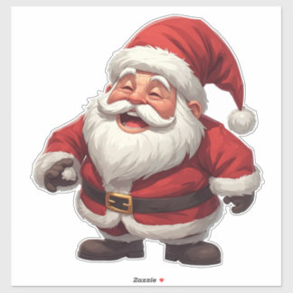 Sticker Idée de cadeau de Noël du Père Noël Enfants Vacanc