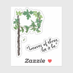 Sticker Identifier le Vin d'ivoire de poison - Feuilles de