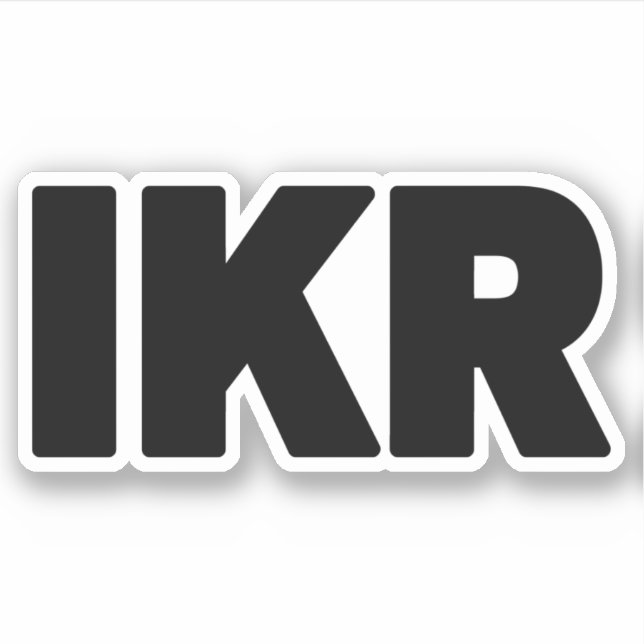 Sticker IKR | Écart de texte (Devant)