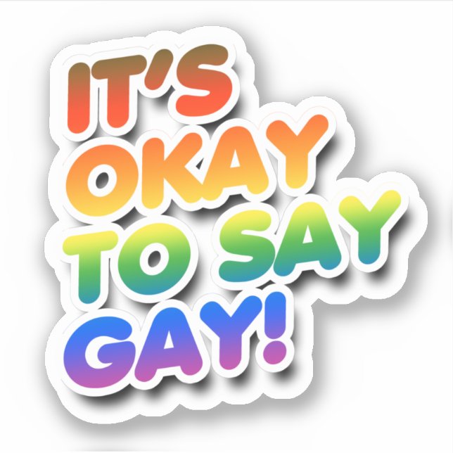 Sticker Il est correct de dire gay (Devant)