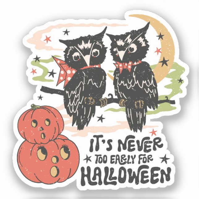 Sticker Il n'est jamais trop tôt pour Halloween (Recto)