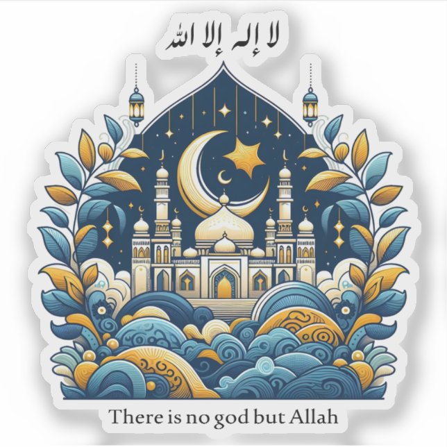 Sticker Il n'y a pas de dieu sauf Allah (Devant)