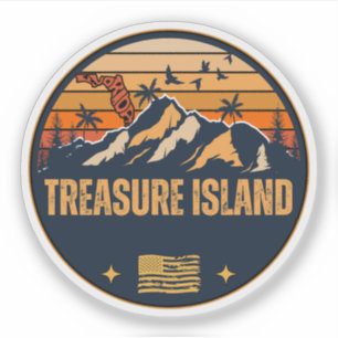 Sticker Île au trésor, Floride 