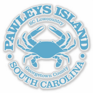Sticker Île Pawleys (crabe)