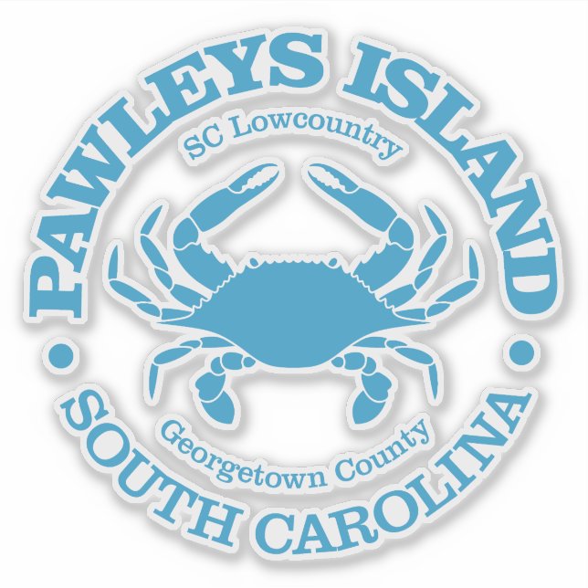 Sticker Île Pawleys (crabe) (Devant)