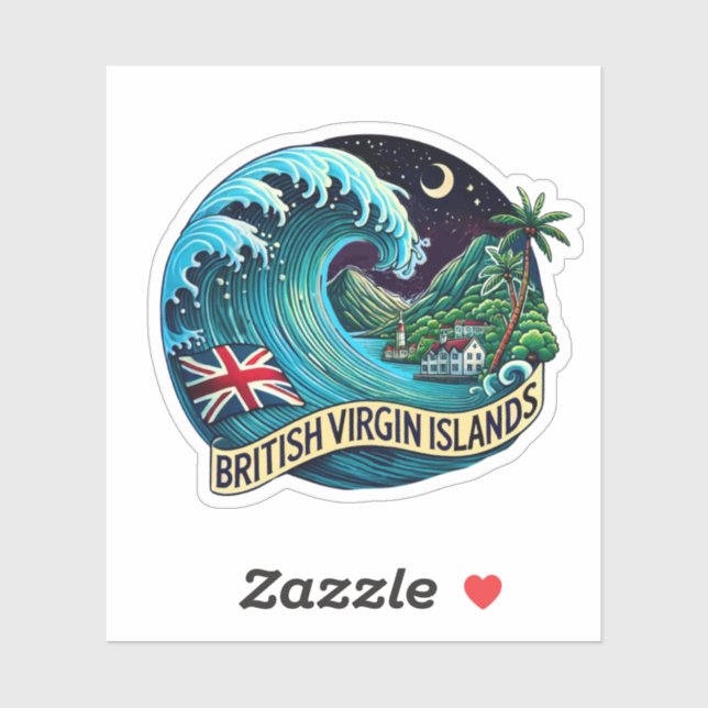 Sticker Îles Vierges britanniques (Feuille)