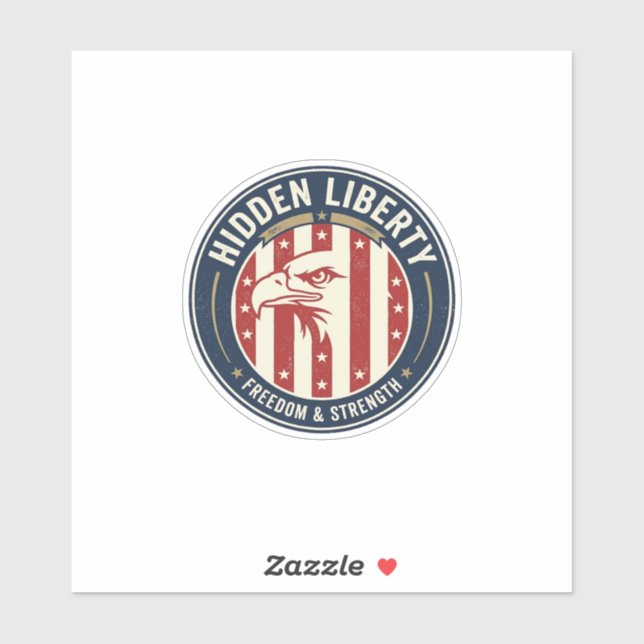 Sticker Illusion Patriotique de Liberté Cachée (Feuille)