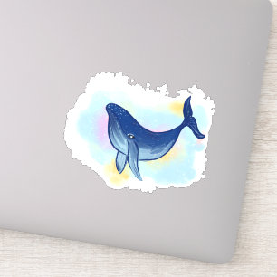 Sticker Illustration adorable de la baleine