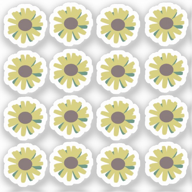 Sticker Illustration botanique florale de bourgeons de tou (Recto)