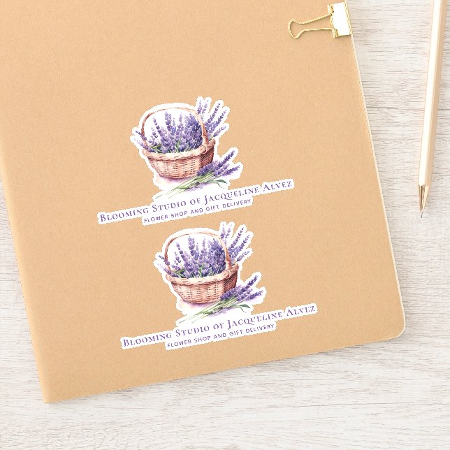 Sticker Illustration Business Lavender Flower Shop (Carnet)