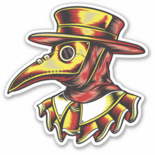 Sticker Illustration créative de médecin de la peste