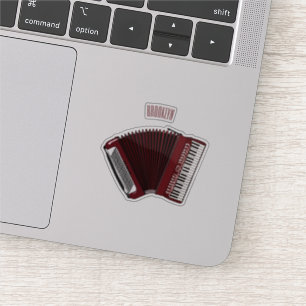 Sticker Illustration d'accordion
