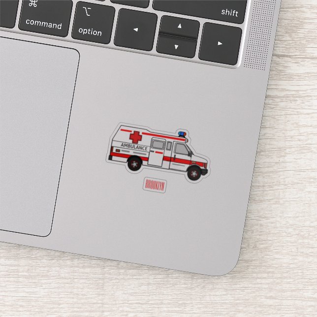 Sticker Illustration d'ambulance (Détail)