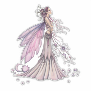 Sticker Illustration d'art de fantaisie de fée de Ziarre