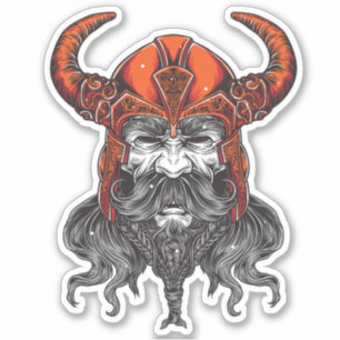 Sticker Illustration d'art nordique Valhalla Viking