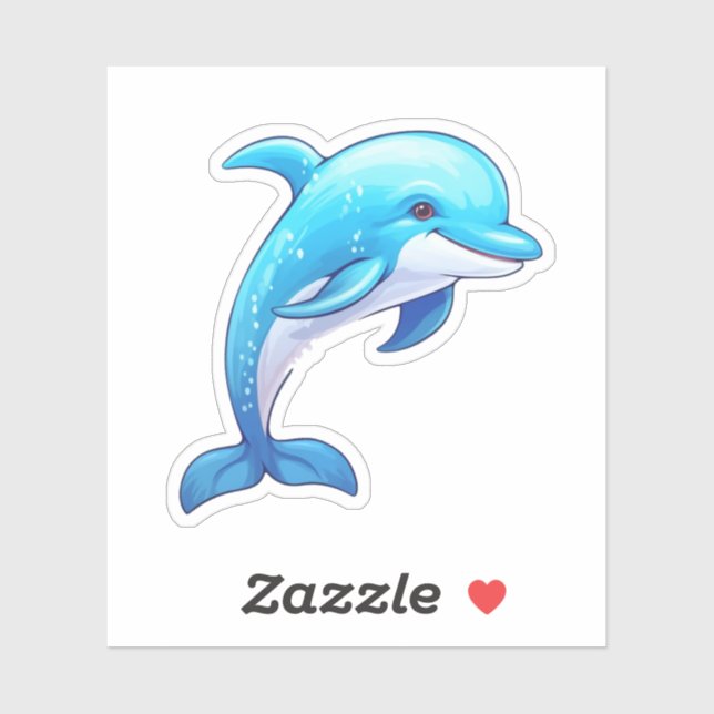 Sticker Illustration dauphin de dessin (Feuille)