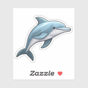 Sticker Illustration dauphin de dessin