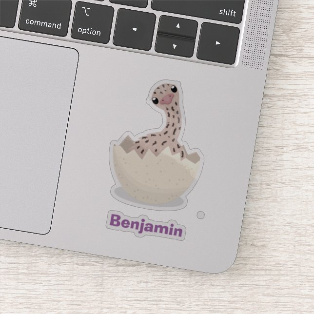 Sticker Illustration d'autruche pour bébé à couver mignon (Détail)