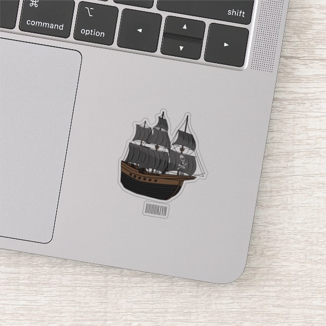 Sticker Illustration de bateau pirate (Détail)