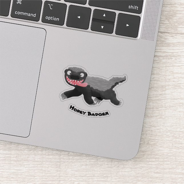 Sticker Illustration de blaireau au miel affamé (Détail)