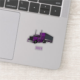 Sticker Illustration de camion semi-remorque